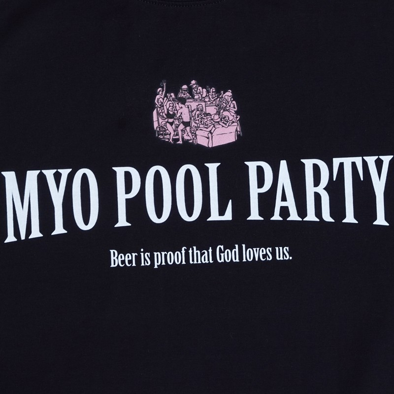 Áo Tay Lỡ Nam Lỡ MYO Vải Cotton In Hình Pool Party
