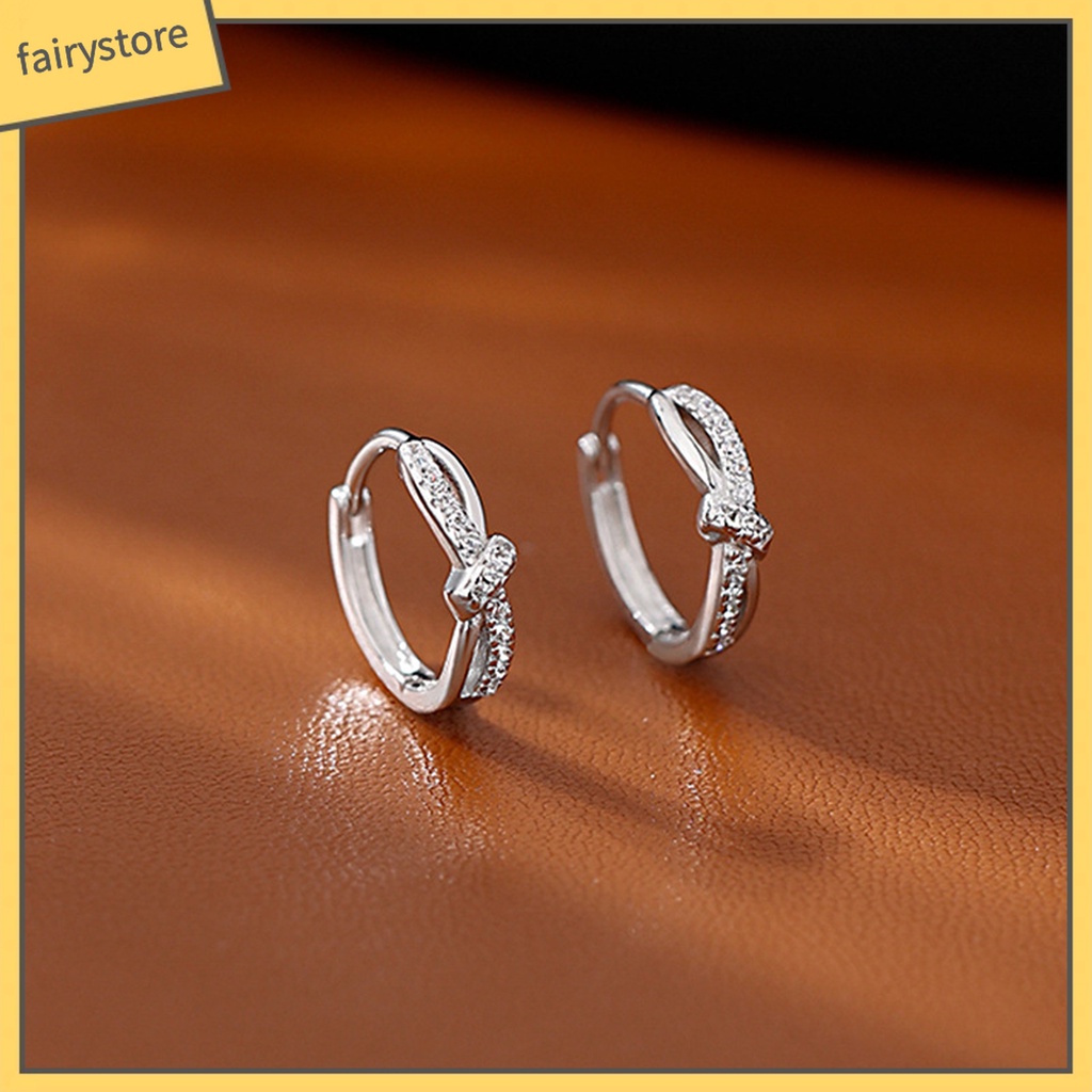 1 Đôi Bông Tai Hình Khối Lập Phương Xoắn Đính Đá Zircon Phong Cách Hàn Quốc Sang Trọng Dành Cho Nữ