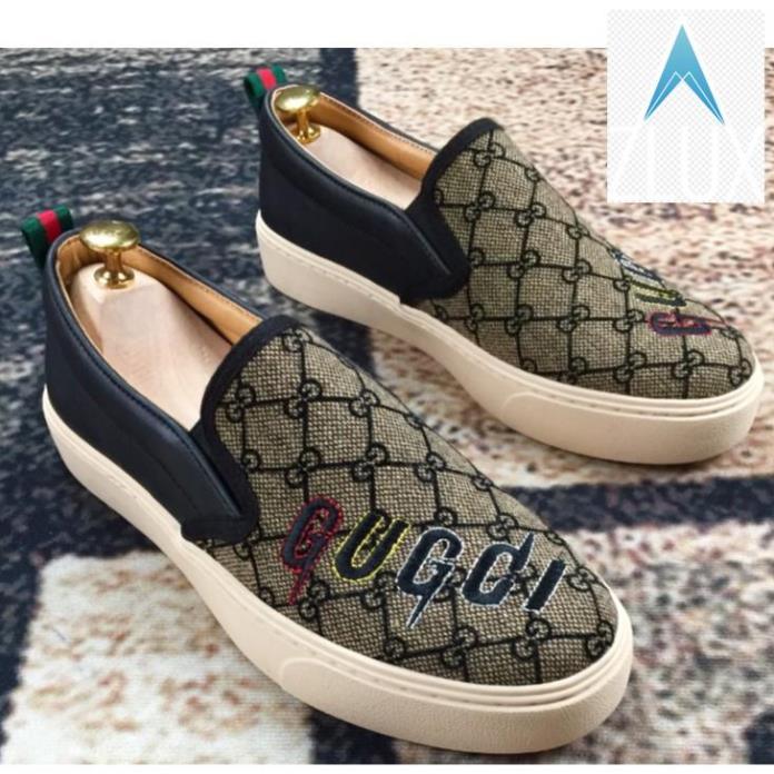 Giày Lười Nam Slipon GC- Vải Cao Cấp vs Da Bò-G1 💍👙