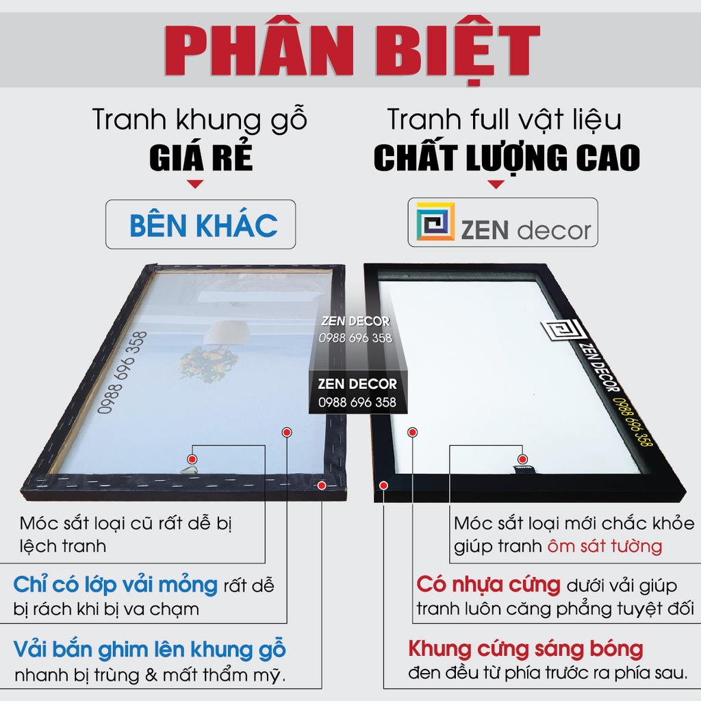 Tranh TRỪU TƯỢNG treo tường, chất liệu vải Canvas, khung nổi bền đẹp