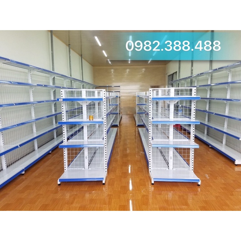 Kệ để hàng tạp hoá giá rẻ ( Cao 1m5 x Dài 3m1 x 4 tầng )