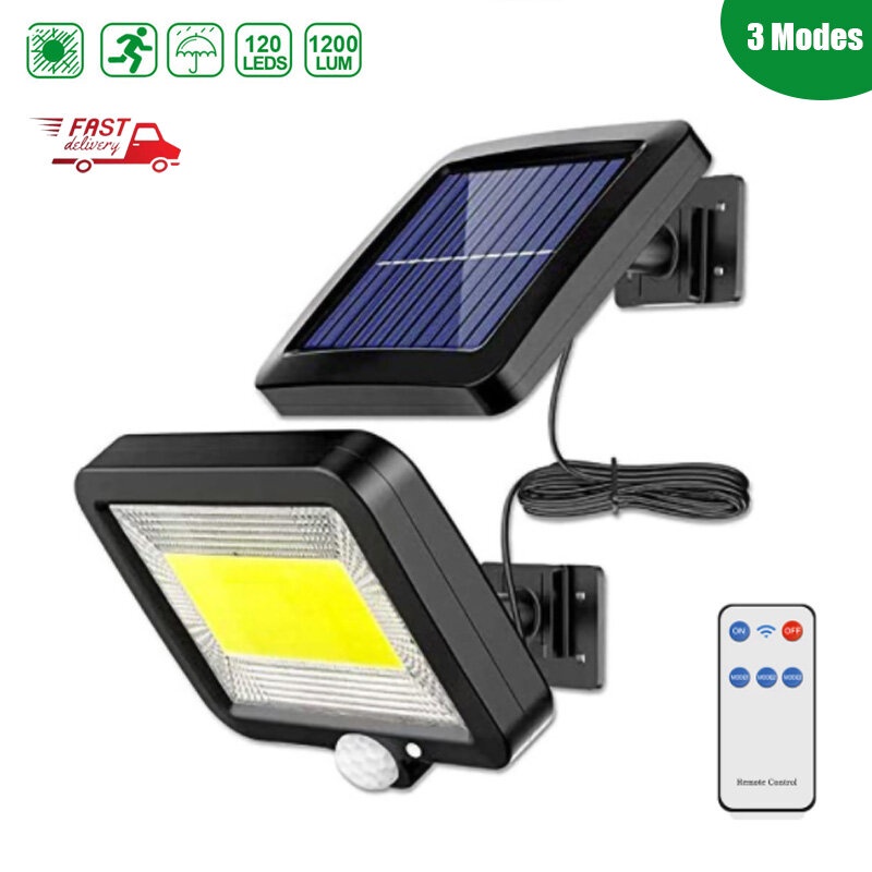 Đèn năng lượng mặt trời Guross 120 LED COB cảm biến chuyển động, cảm biến ánh sáng - Có Điều Khiển