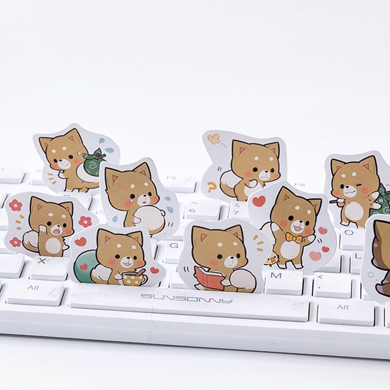 Set 45 Miếng Dán Hình Chó Shiba Inu Đáng Yêu