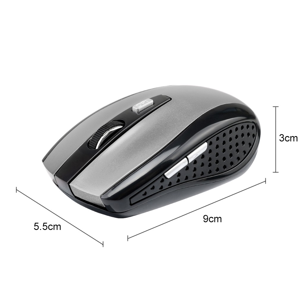 DPI 2.4G Wireless Gaming Mouse 6 Buttons Laptop Notebook PC Cordless Optical Game Mice