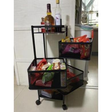KỆ LƯU TRỮ EOMART XOAY NHIỀU LỚP CÓ BÁNH XE Dễ dàng di chuyển - linh hoạt mọi nơi