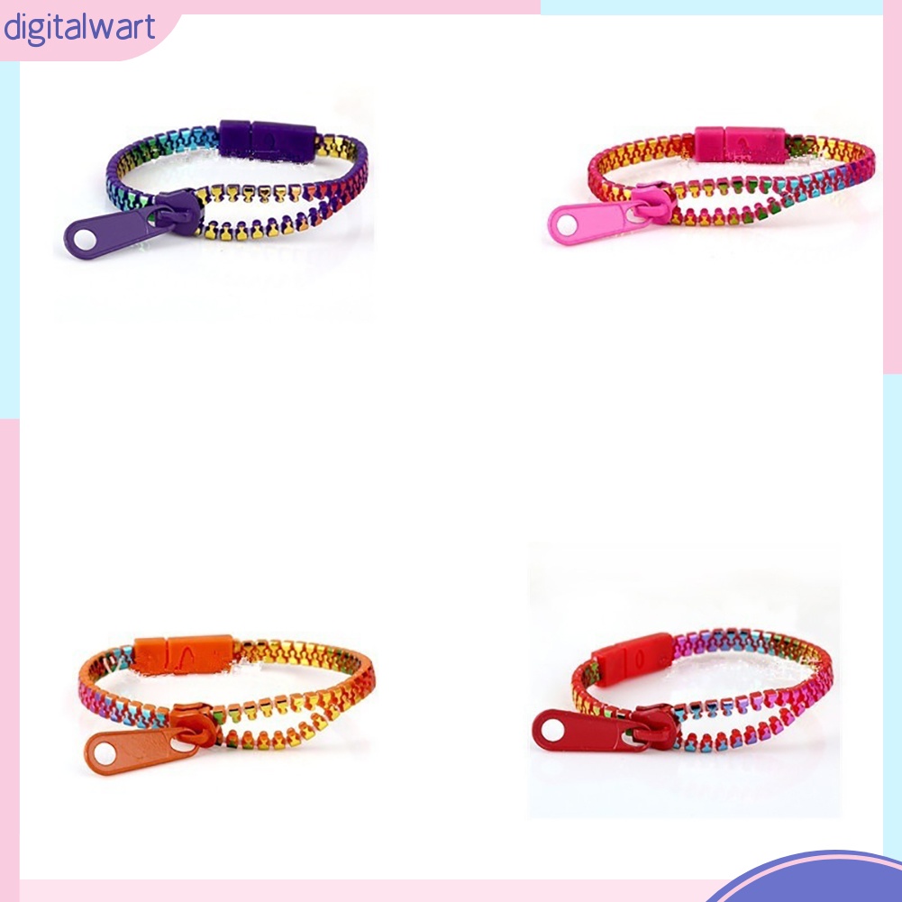 Vòng đeo tay kiểu dây kéo nhiều màu thời trang nam nữ