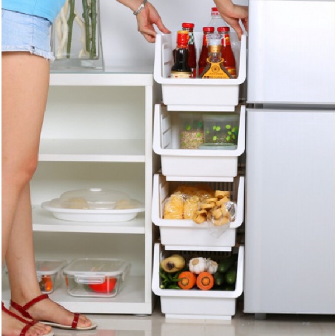 [Góc Bếp xinh] Kệ xếp tầng đa năng Việt Nhật đựng đồ tiết kiệm không gian chất liệu nhựa bền đẹp