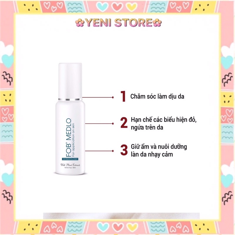 combo 2 ,’ chai MEDLO FOB dành cho da nhạy cảm dạng xịt khoáng