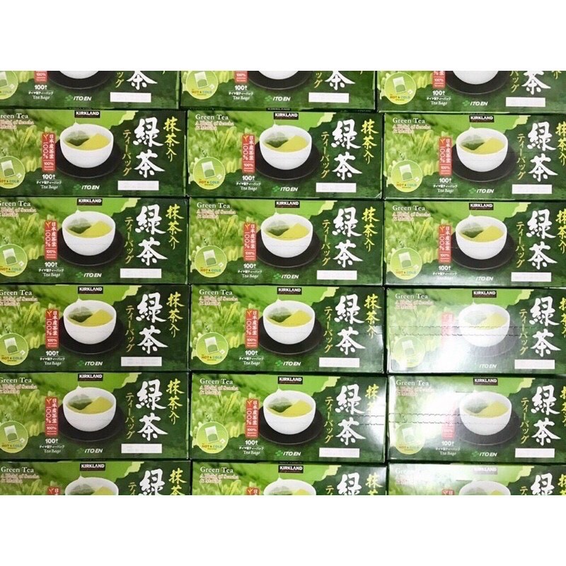 Date 6 / 2024 - Trà xanh KirkLand Green Tea A Blend Of Sencha &amp; Matcha 100 gói