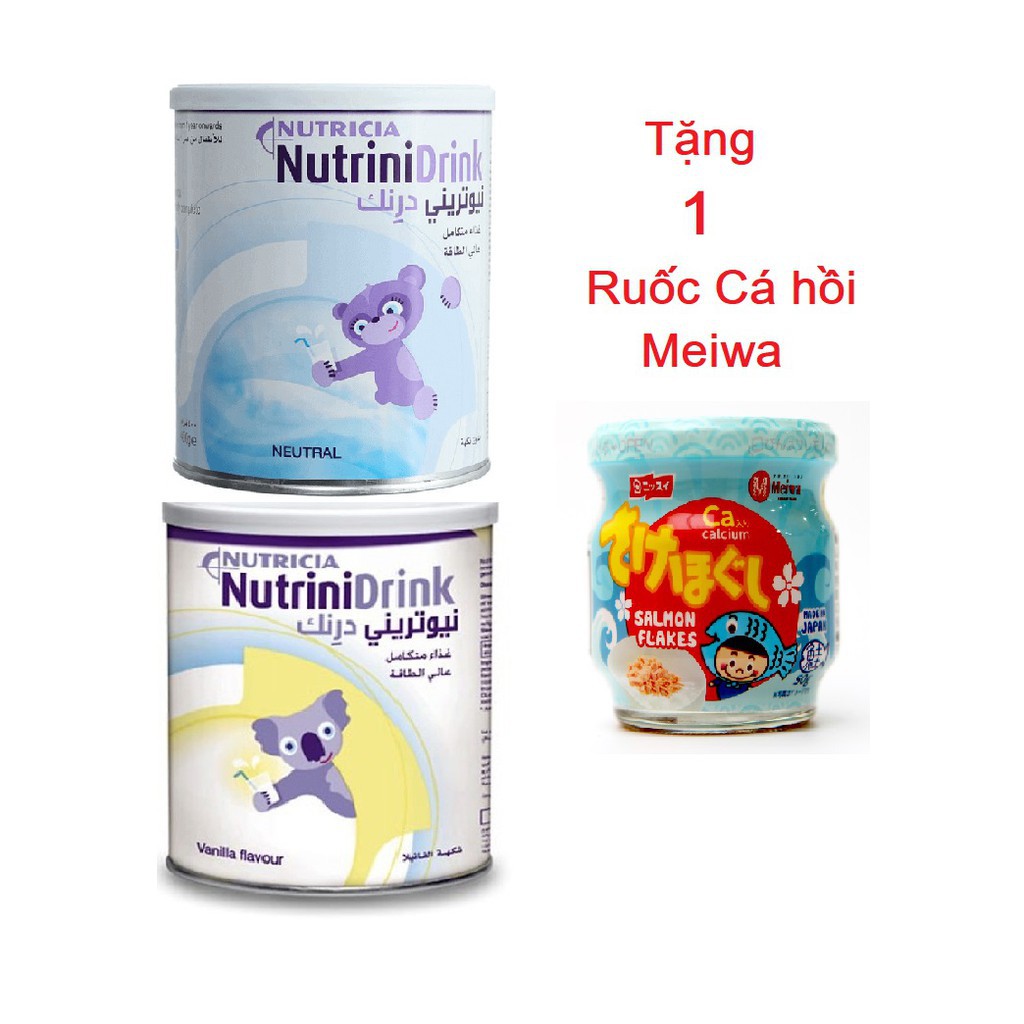 2 hộp sữa nutrinidrink 400g - Tặng 1 ruốc cá hồi Meiwa