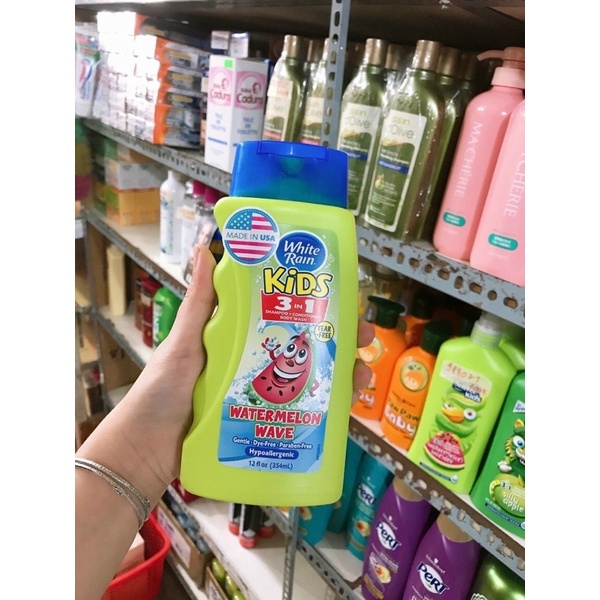 GỘI-XẢ-TẮM WHITE RAIN KIDS 3 IN 1 354ml