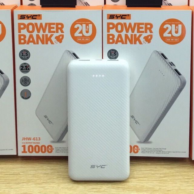 Pin sạc dự phòng 10000mah chính hãng syc mã jhw613