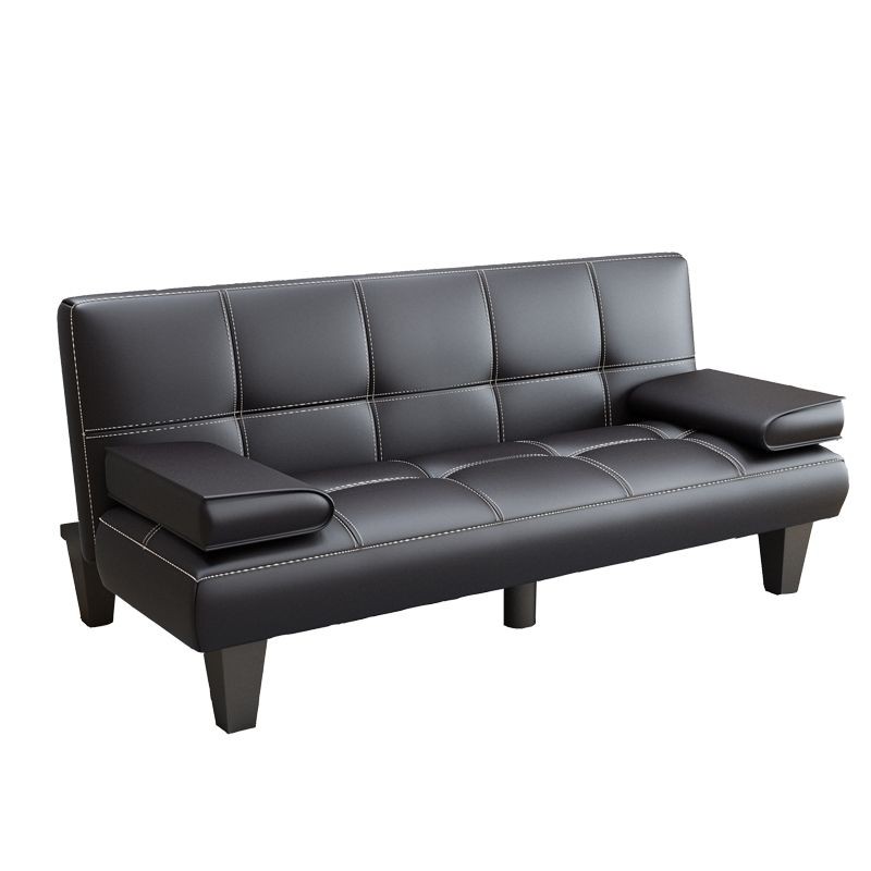 Ghế sofa da đơn giản đa chức năng giường đôi phòng khách căn hộ nhỏ có thể gấp lại lười ba văn gác chân