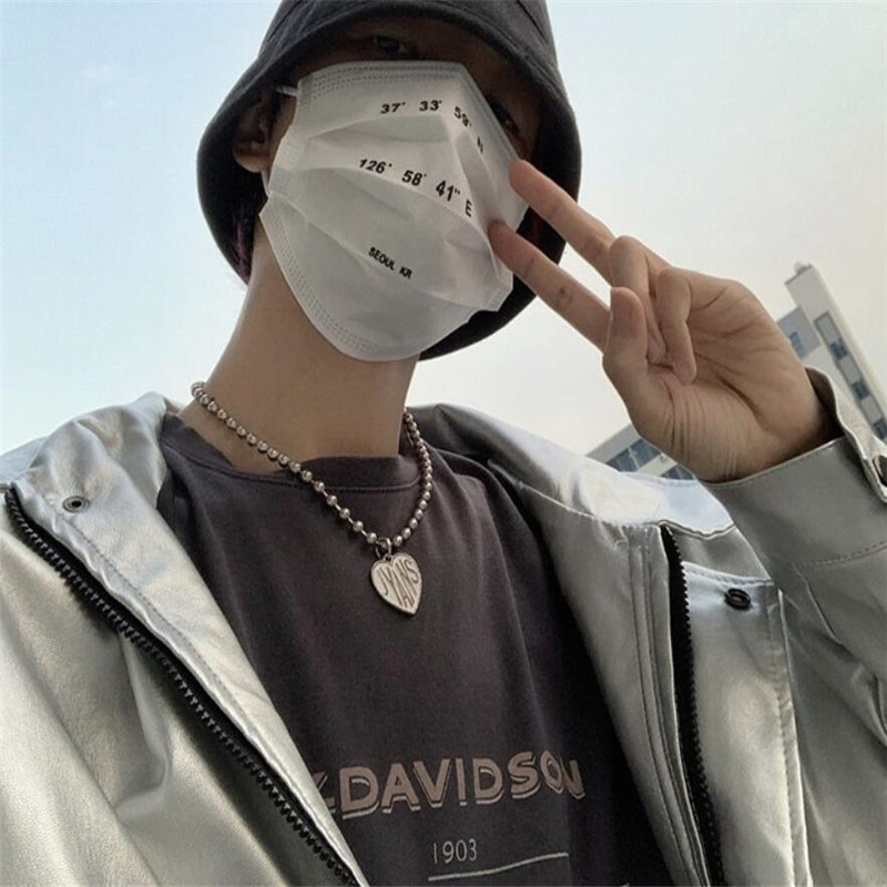 Dây chuyền phối mặt trái tim khắc chữ phong cách cổ điển cho cặp đôi