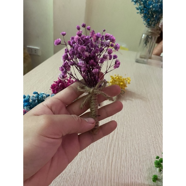 Bó hoa baby khô mini trang trí bánh kem, phụ kiện hộp quà tặng, làm thiệp handmade