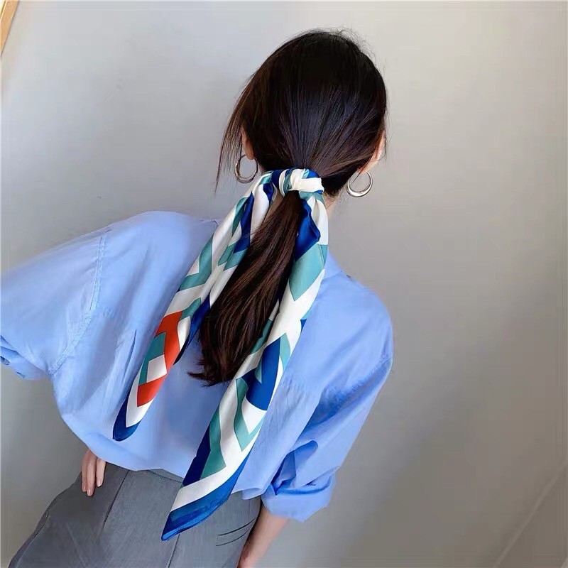Khăn turban lụa vuông size 70x70cm - Maben