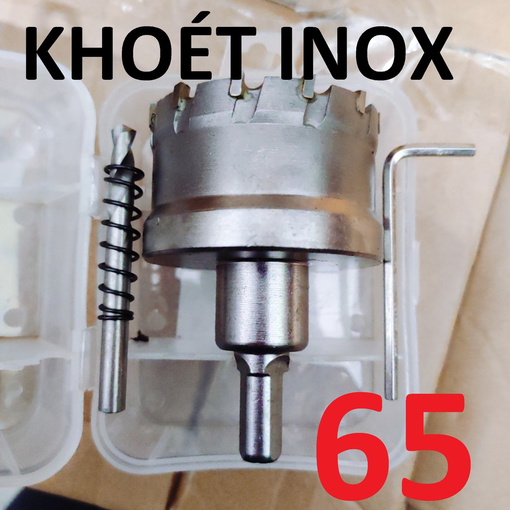 Mũi khoét inox 65 , sắt đầu hợp kim công nghệ Đức Loại 1, mũi khoét kim loại 65mm