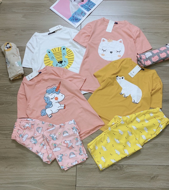 [Mã WARN10 giảm 10k đơn 99k] BỘ MẶC NHÀ NỮ HÌNH THÚ ĐÁNG YÊU | BigBuy360 - bigbuy360.vn