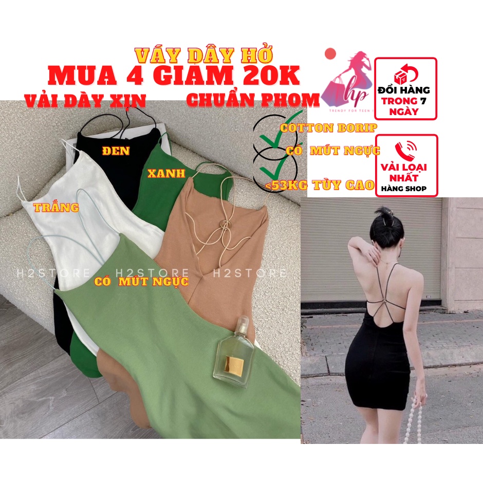Váy đầm nữ 2 dây dáng ngắn body đan phối khoen màu đen thun gân sexy dự tiệc sang chảnh hàn - mã VD146 | BigBuy360 - bigbuy360.vn