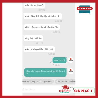 CHẢO BẾP GA, CHẢO CHỐNG DÍNH SIÊU BỀN ĐÁ SUNHOUSE, KHÔNG DÙNG CHO BẾP TỪ