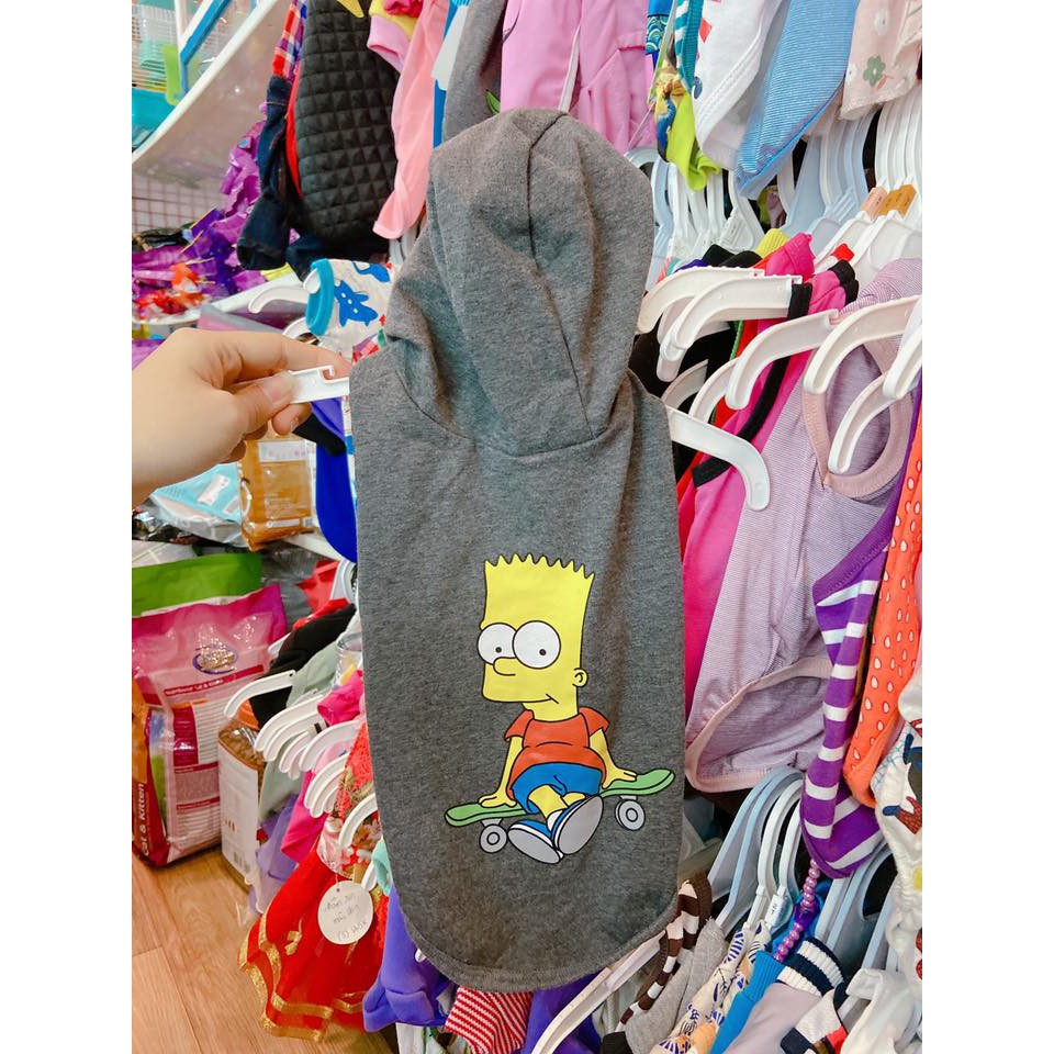 áo simson có nón dành cho chó mèo