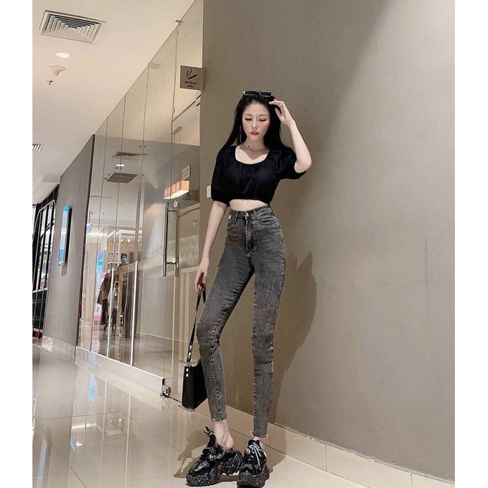 quần jeans co dãn lưng cao Bigsize 55kg-95kg