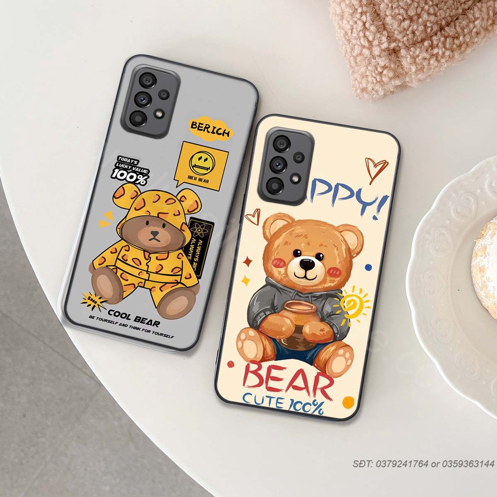 Ốp lưng điện thoại Samsung A13 / A23 / A53 in hình gấu dễ thương cute chất lượng giá rẻ