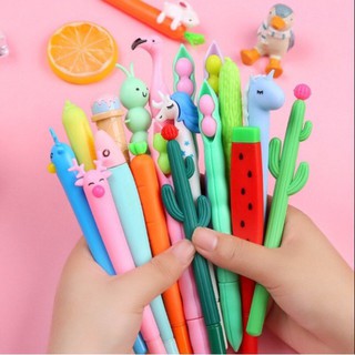 Bút nước hoạt hình dễ thương / Bút viết gel mực đen