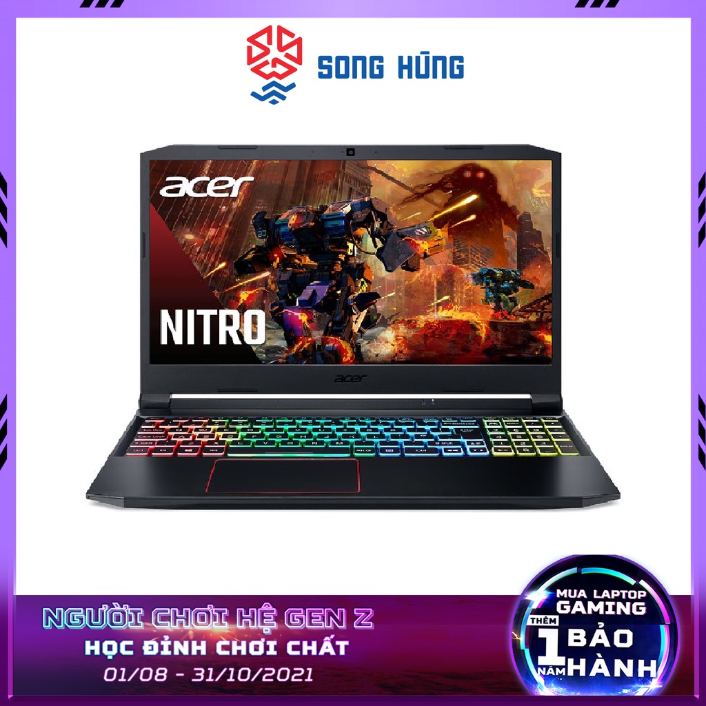 Laptop ACER Gaming Nitro 5 AN515-57-5831 (i5-11400H/8GB RAM/512GB SSD PCIe/15.6inch FHDIPS 144Hz/RTX 3060 6GB/AX/Win/Đen