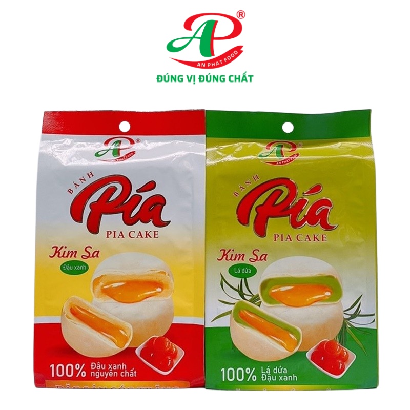 Bánh pía kim sa trứng muối tan chảy mini 180g An Phát đồ ăn vặt đặc sản Sóc Trăng