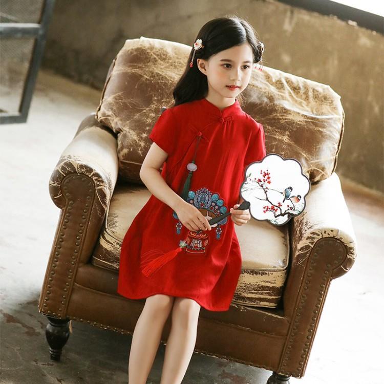 Đầm Công Chúa Trung Hoa Cỡ Vừa Phong Cách Phương Tây Thời Trang Mùa Hè Cho Bé Gái