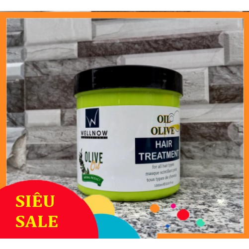 [CAO CẤP] HẤP DẦU WELLNOW TINH CHẤT OLIVE SIÊU MỀM MƯỢT TÓC - dung tích 1000ml