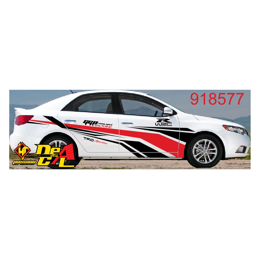 Tem dán sườn ô tô 4 chỗ Kia Morning - Decal ô tô siêu bềN- 918485, 918577, 918584, 918651