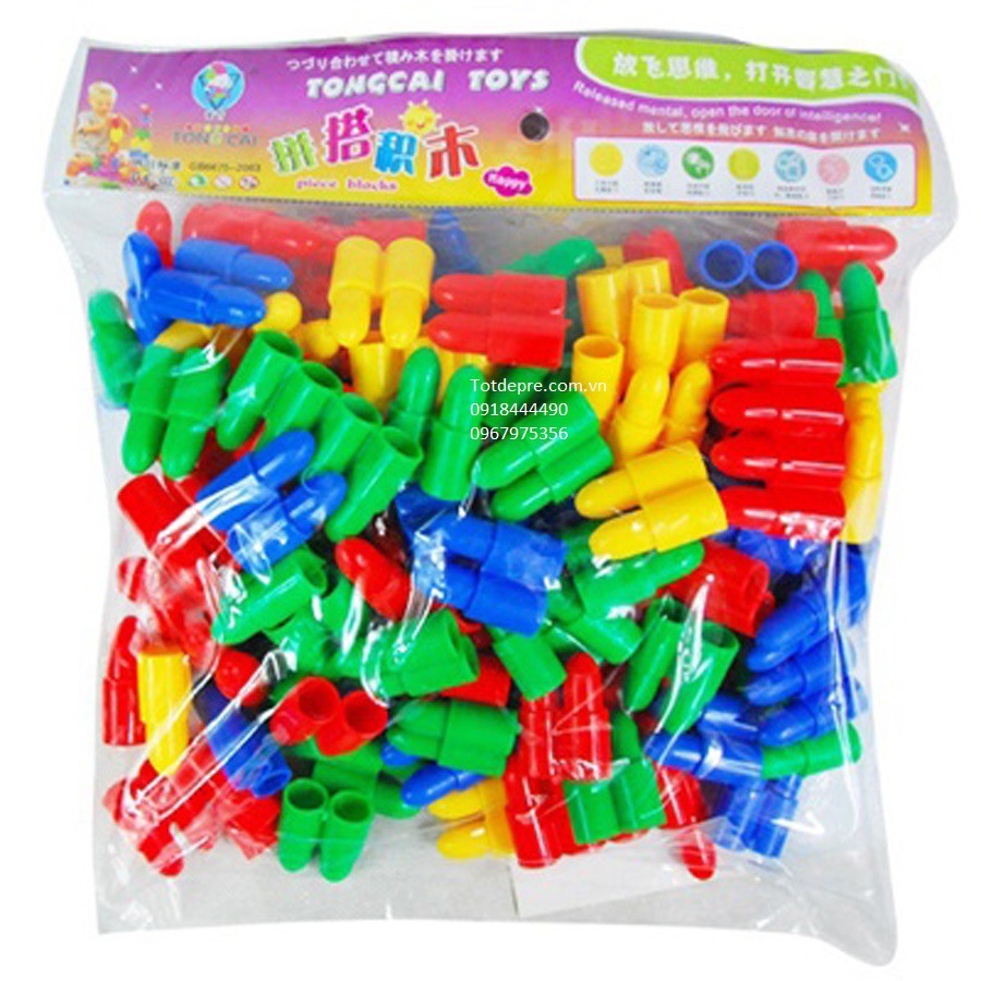 Lắp ghép sáng tạo phát triển tư duy - mẫu hình viên đạn cho bé