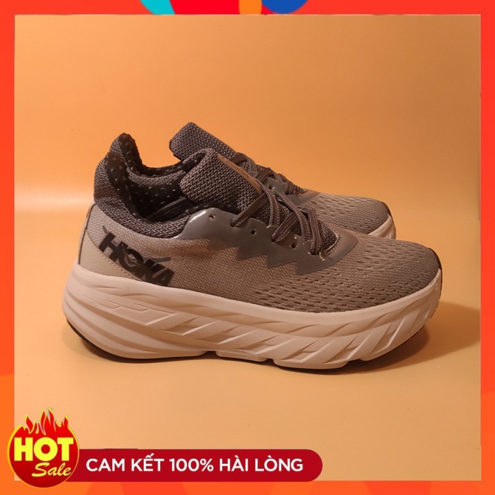 Giày Chạy Bộ Thể Thao Hoka ( Êm Chân, Nhẹ, Thoáng Khí) Giày Thể Thao HoKa Màu Xám