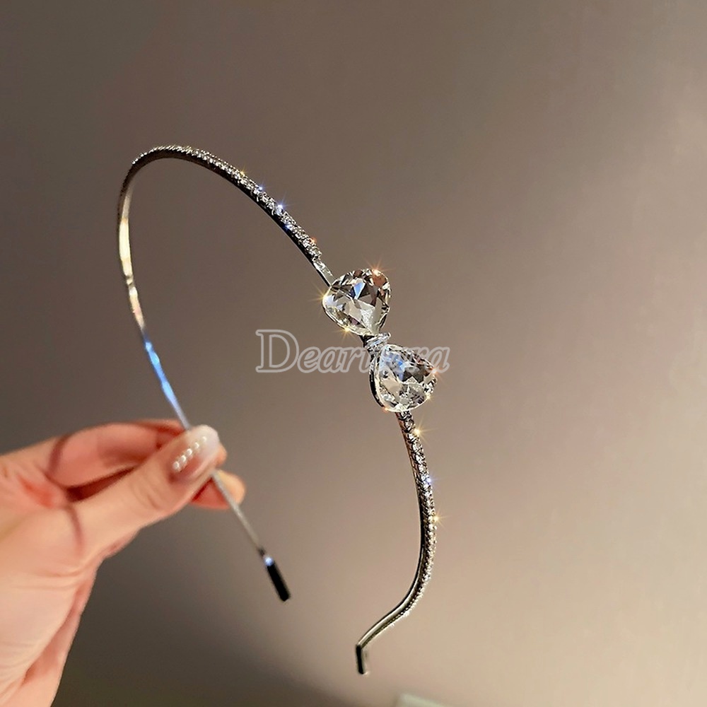 Cài tóc trang trí nơ đính đá giả thời trang sang trọng cho nữ