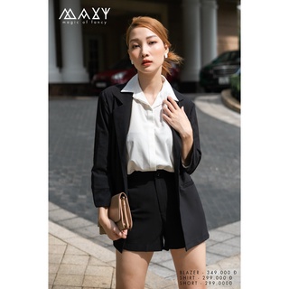 Áo sơ mi nữ tay dài kiểu dáng cơ bản white basic shirt Maxy Workshop