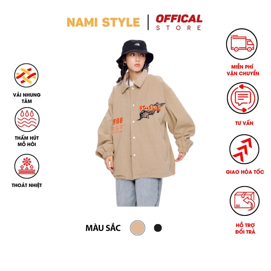 AK05-Áo Khoác Nhung Tăm Vải Xịn co dãn, Mặc Cho Cả Nam Nữ, Chống Gió, Phom Trẻ Trung