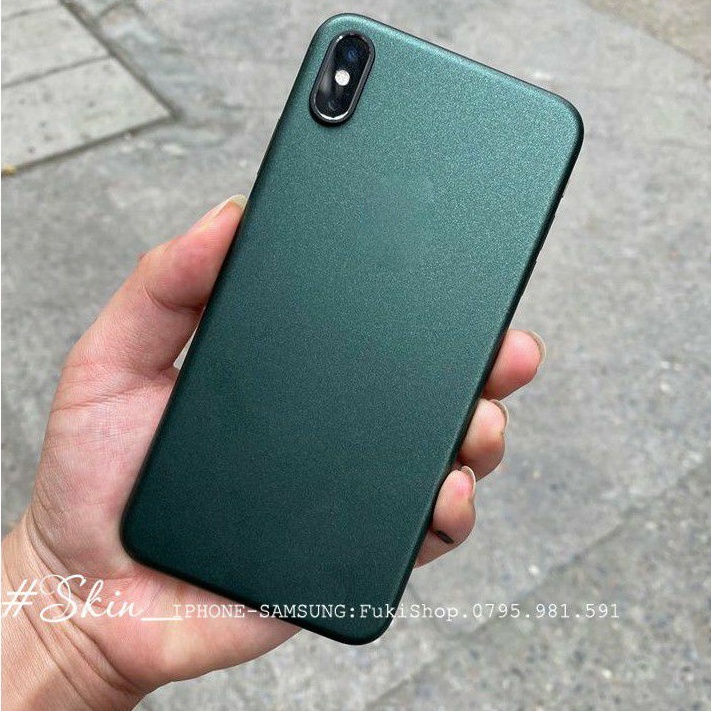 Tấm Dán FULL Viền Matte Green Metallic Hãng Teckwrap Dành cho 13ProMax 12ProMax 11ProMax XSMAX X XS XR 7PLUS FUKISHOP