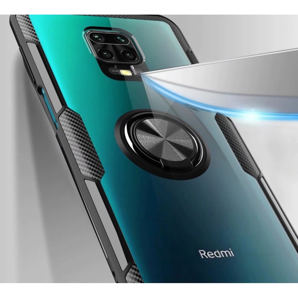 Ốp lưng Redmi Note 9s / Note 9 Pro giá đỡ Iring lưng trong viền màu cao cấp chất đẹp