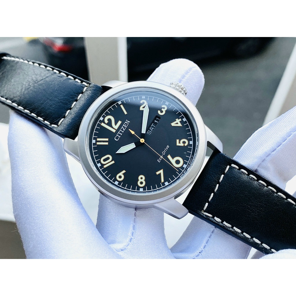 Đồng hồ nam dây da Citizen Eco Drive BM8471 01E