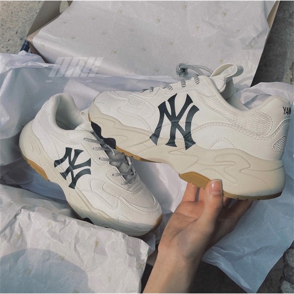 Giày thể thao Sneaker MLB Lite Chunky New York màu Trắng Gum