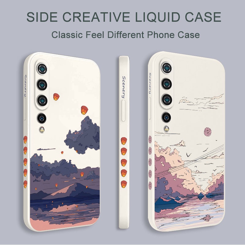 Ốp Điện Thoại Silicon Dẻo In Hình Phong Cảnh Anime Bảo Vệ Toàn Diện Cho Xiaomi Mi 10 Pro Lite 10S 9 8