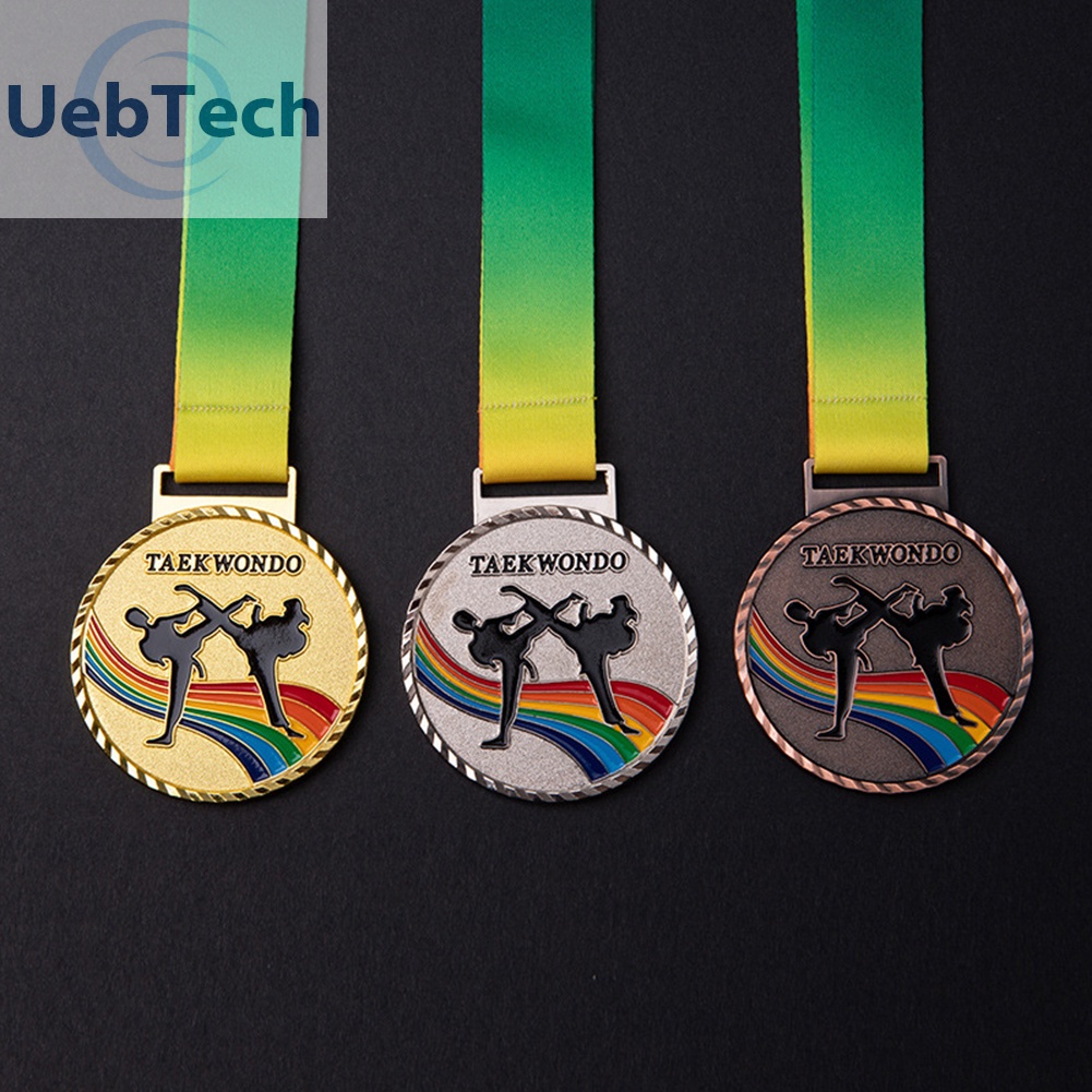 Huy chương đồng vàng bạc giải thưởng Taekwondo trò chơi thể thao
