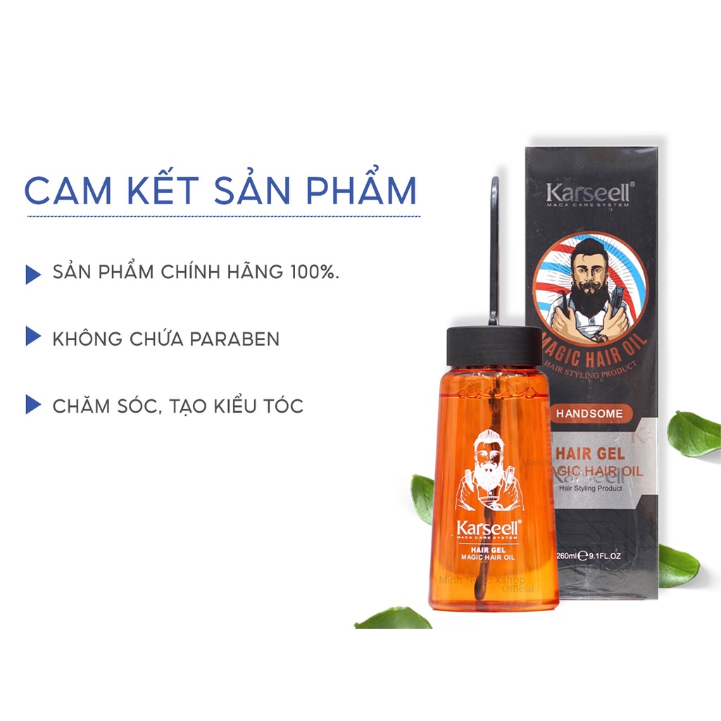 Gel tạo kiểu kèm lược cao cấp KARSEELL 260ml