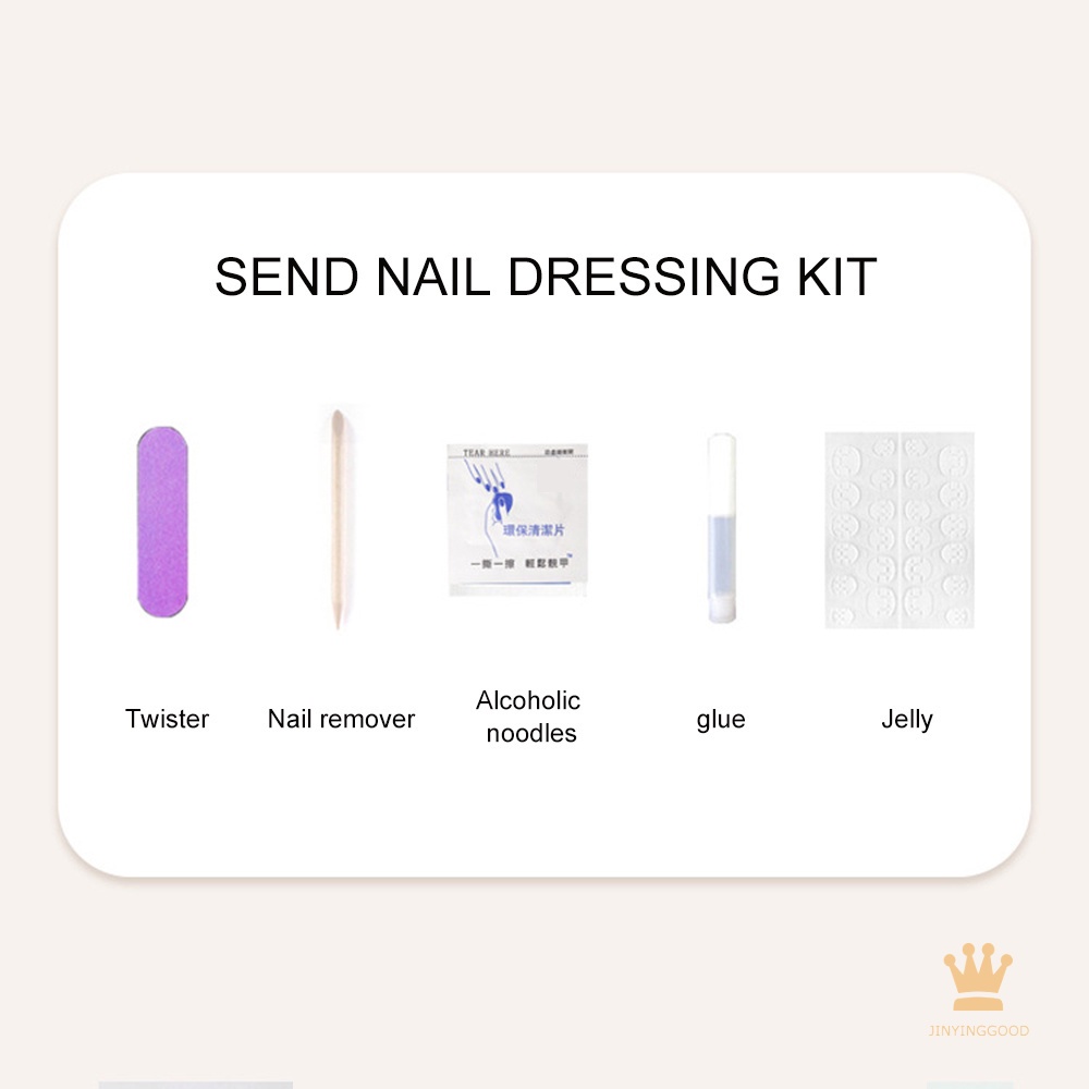 Bộ 24 Móng Tay Giả Màu Đen Đính Kim Tuyến Lấp Lánh Chuyên Dụng Cho Salon