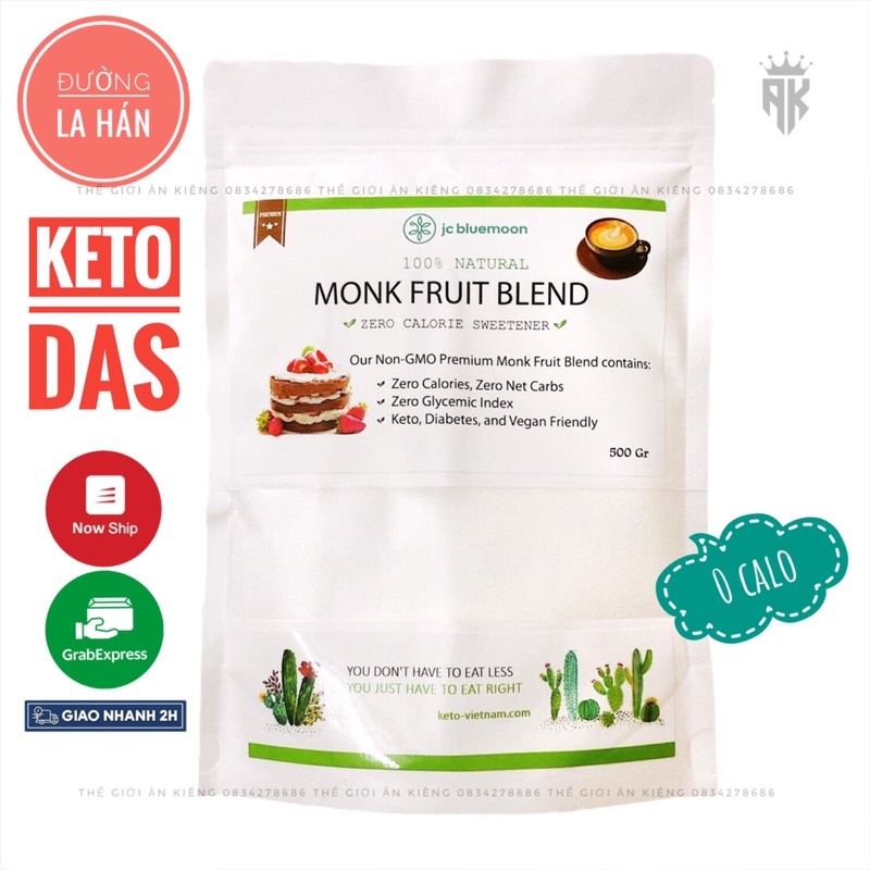 Đường LA HÁN Túi 500G | Đường Ăn Kiêng Cho Người Ăn Keto | DAS | Tiểu Đường