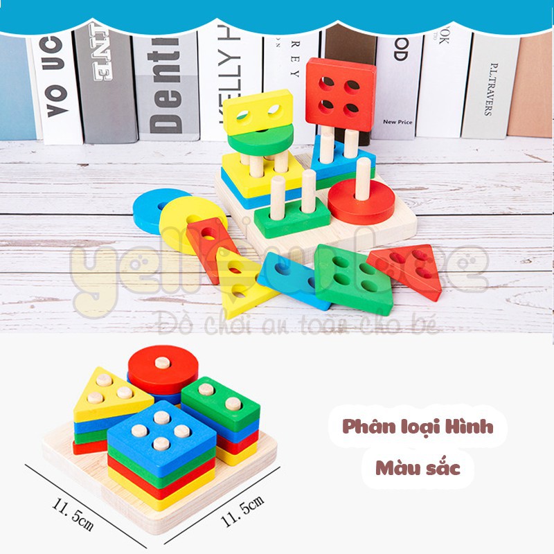 Bảng phân loại Hình khối, Màu sắc - Giáo Cụ Montessori