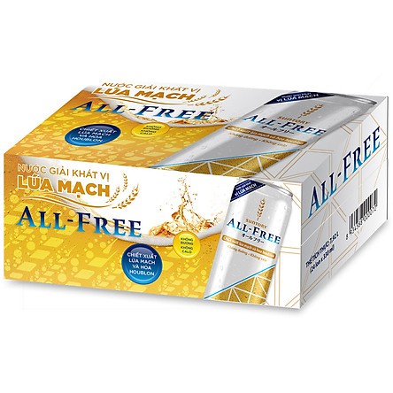 NƯỚC GIẢI KHÁT VỊ LÚA MẠCH ALL-FREE lon 330ml