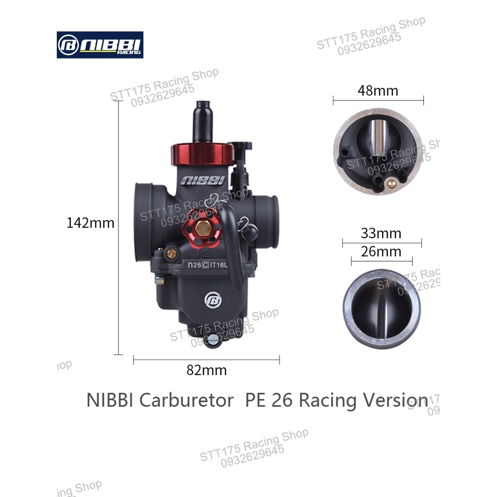 Bình xăng con Nibbi Ga tròn PE 24mm / 26mm / 28mm / 30mm
